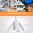 thumbnail image 2 of 4-Panel Adjustable Deformable Fixture for Parking Lots, Workshops & Basements High-Power 50W LED Garage Light, 2 of 7