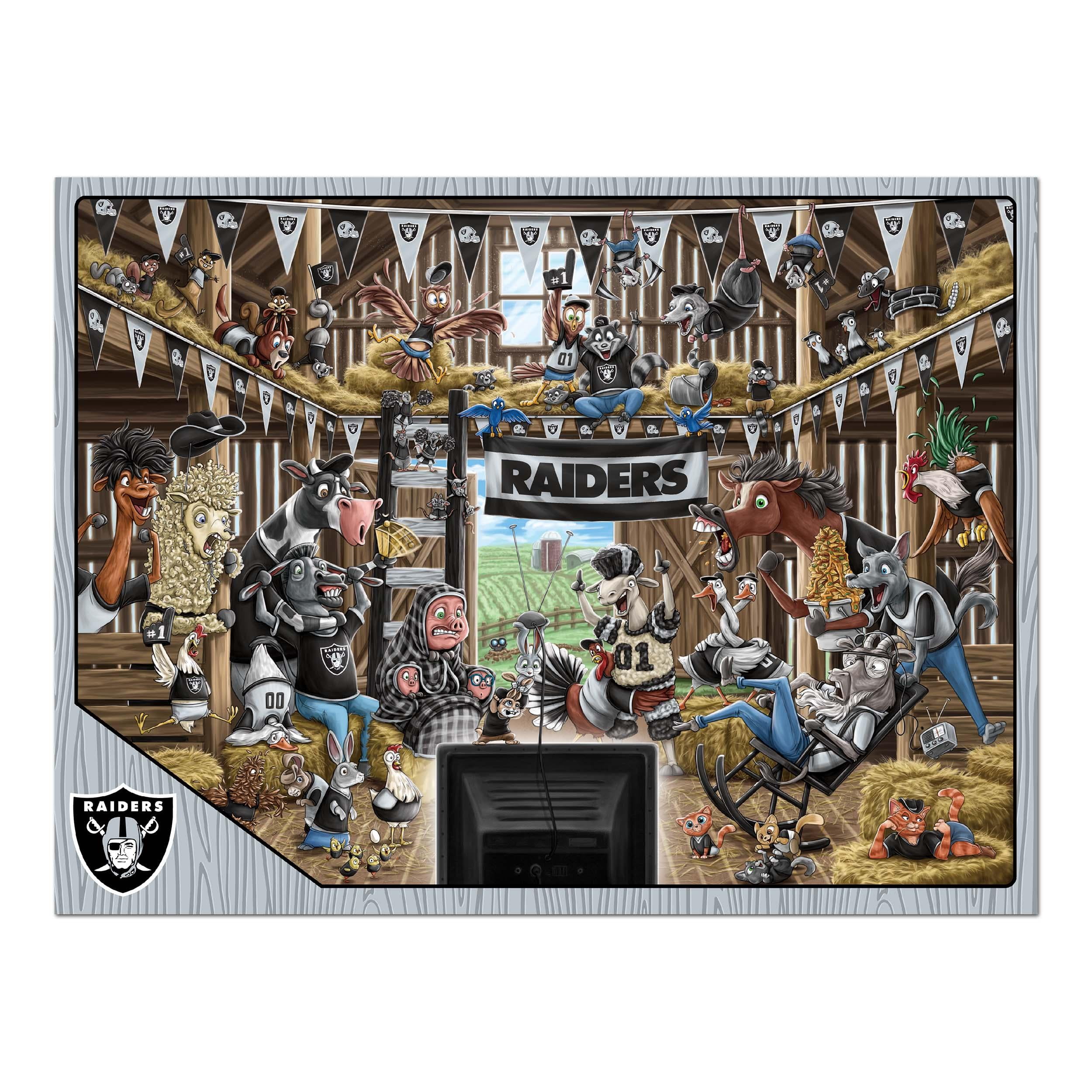 YouTheFan NFL Las Vegas Raiders Barnyard Fans Puzzle - 500 Piece