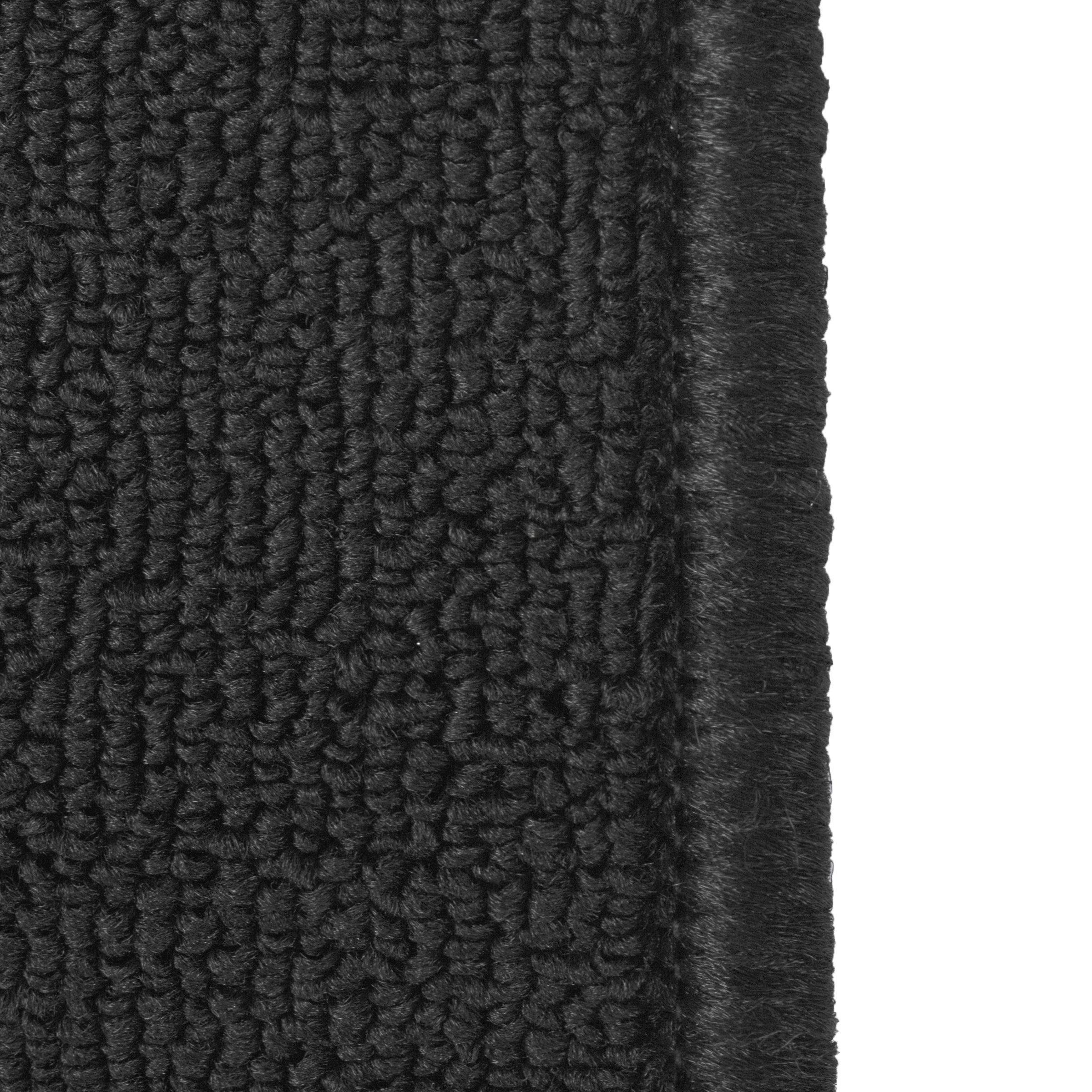 RITZ Solid Rug Runner, 20" x 60", Black