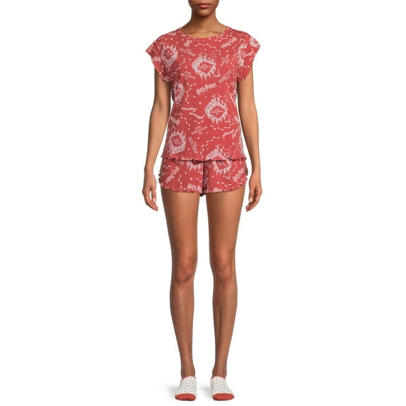 Warner Bros. Women's and Women's Plus Harry Potter Top and Shorts Pajama Set, 3-Piece