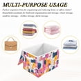 thumbnail image 6 of Yayeee Collapsible Cube Storage Bin with Lid Fabric Closet Decorative Basket with Handles, Art Geometric, 6 of 7