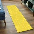 thumbnail image 4 of 2x6 Kitchen Runner Rug, Yellow Morocco Non-Skid Rubber Backing Large Rectangle Rugs - Living Room Bedroom Home Office, Geometric Leaf Diamond Lattice Abstract Indoor Floor Mat Carpets Washable Rug, 4 of 9