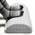 thumbnail image 3 of Orient Foot Rest, Oriental Wavy Ornaments Monochrome Motifs in Traditional Art Print, Non-Slip Backing Adjustable Ergonomic Memory Foam Leg Support for Office, Charcoal Grey and White, by Ambesonne, 3 of 5