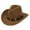 Brown, variant on Landzoo One Stylish Unisex Cowboy Hat With Metal For Concerts Outdoor Events And Party Wear Elegant Western Fashion Accessory Soft Stylish Basic Cowboy