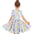 thumbnail image 3 of Jinhomg Robe de Vacances Mignonne pour Filles, Lapin de Pâques Amusant et Œufs, Robes Graphiques Décontractées Confortables à Manches Courtes, Col Rond, Robe T-Shirt Midi, Robes de Fête Fluides, Soldes Aujourd'hui, Liquidation, Blanc, 13 Ans, 3 of 5