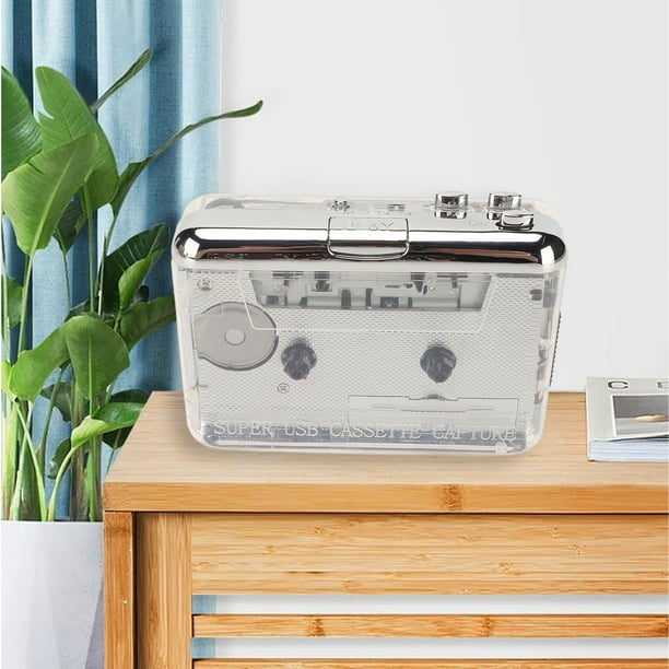 Reproductor De Casete, Convertidor De Cinta A MP3, Sonido Estéreo HiFi Retro, ABS, Ligero, Carga Fácil, De Sonido Clara Para Grabadoras De CD