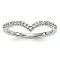 thumbnail image 1 of Bague en Or Blanc 14K avec Diamant en V, 1 of 5