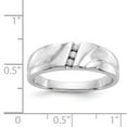 thumbnail image 5 of 14K White Gold Ring Band Men's Diamond Round, Size 9, 5 of 5