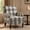 Antique Grey, variant on Upholstered Accent Chair, Vintage Armchair with Blue and White Porcelain Printed Linen Fabric and Nailhead Trim for Living Room Bedroom