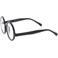thumbnail image 3 of Retro Horn Rimmed Clear Lens Round Eyeglasses 52mm (Black / Clear), 3 of 4