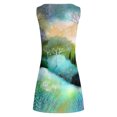 thumbnail image 5 of SMihono Robe d'Été Grande Taille pour Femmes 2023 Mode Aguichant Vintage à Col Rond Sans Manches Imprimée Robes Rondes, 5 of 5