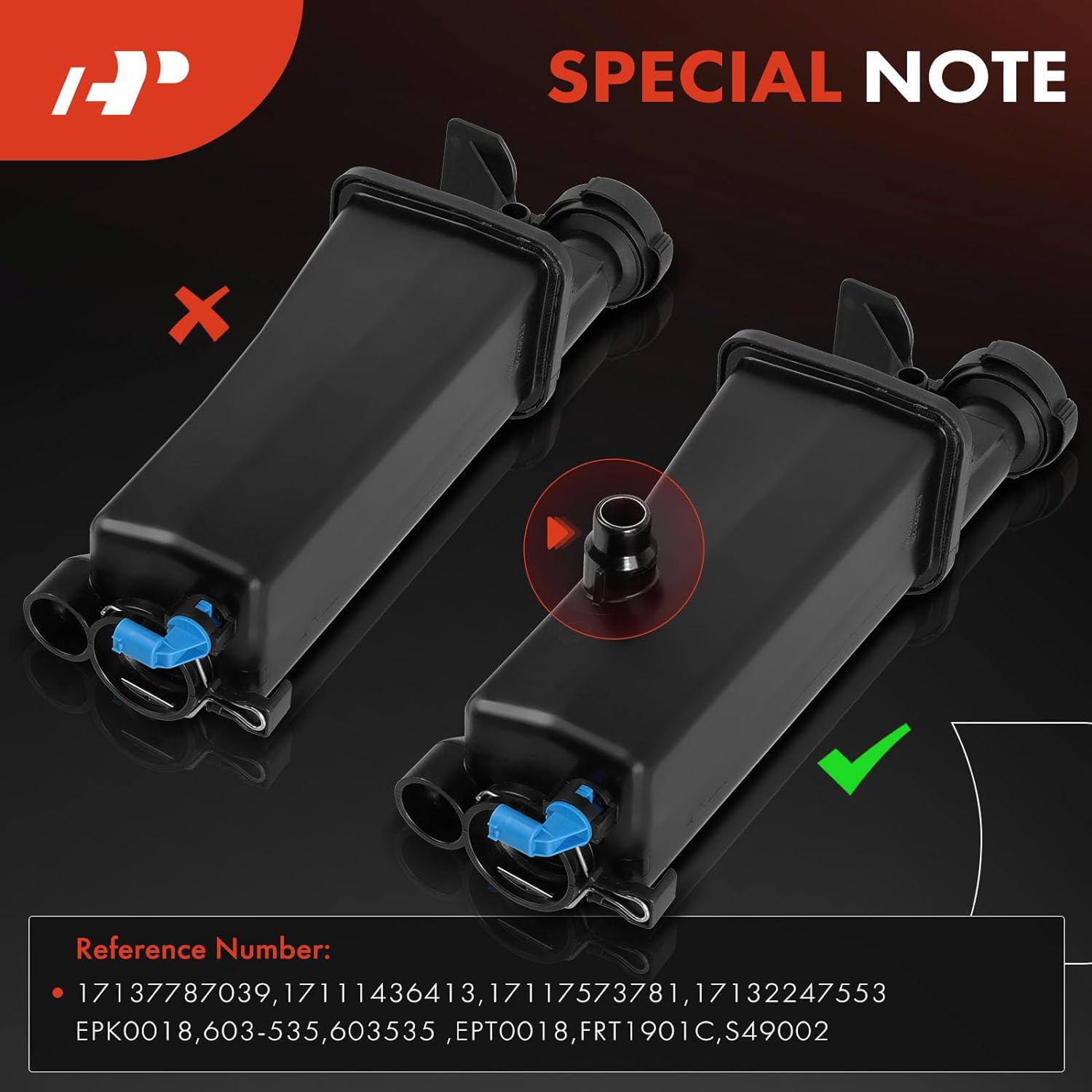 A-Premium Engine Coolant Overflow Recovery Reservoir Tank with Sensor & Cap Replacement for BMW E46 320i 323i 323Ci 325i 325Ci 325xi 328i 328Ci 330i 330Ci 330xi 1999-2006