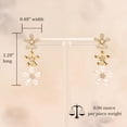 thumbnail image 3 of DESIGNICE Gold Flower Dangle Drop Earrings for Women Dainty 14K Gold Plated Hypoallergenic Spring Floral Prom Earrings Fashion Outfit Accessories Jewelry Gift, 3 of 7