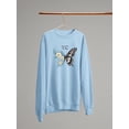 thumbnail image 3 of Free To Fly Butterfly Daisy Sweatshirt Women -Image by Shutterstock, Female XX-Large, 3 of 4