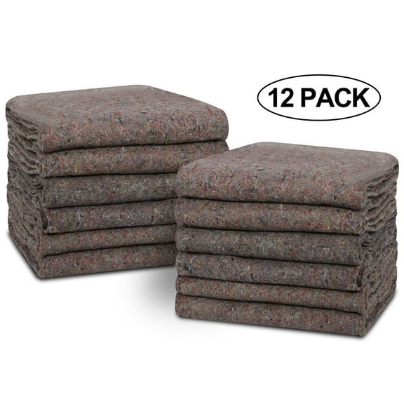 SONGMY 12 Pack Moving Blankets, 53"x74" Shipping Pads for Furniture Protection