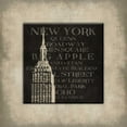 thumbnail image 2 of Grey, Jace 12x12 Gold Ornate Wood Framed with Double Matting Museum Art Print Titled - New York Type Bordered, 2 of 4