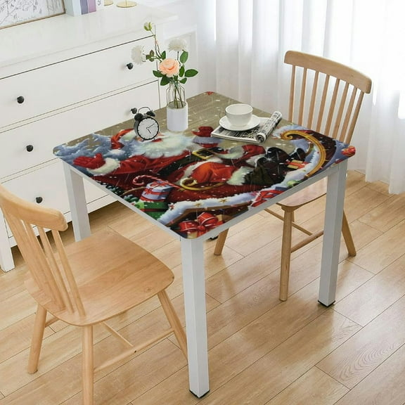 Oilcloth Tablecloth Rectangle Wipeable Heavy Duty Spillproof Large Tablecloth Farm Banquet BBQ White