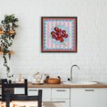 thumbnail image 3 of Stupell Industries Eclectic Red Cherries over Pink Stripes Black Floating Frame Canvas Art, 18 x 18, by Rachael Reese, 3 of 8