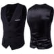 thumbnail image 2 of Chaleco de traje liso con cuello en V para hombre - Chaleco de boda ajustado - Chaleco formal de poliéster para negocios, tallas M-XXXXXXL, 2 of 8