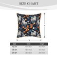 thumbnail image 4 of Haiem Cute ghost in the flowers Print Velvet Soft Solid Decorative Square Throw Pillow Covers Set with Elegant Piping Christmas Cushion Case for Sofa Bedroom Car-18"x18", 4 of 8