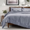 thumbnail image 2 of Bare Home 7-Piece Heathered Bed in a Bag, Full, Heather Midnight Blue, 2 of 9