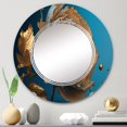 thumbnail image 2 of DESIGN ART Designart 'Ice Blue And Gold Peony I' Printed Floral Peony Wall Mirror 24in.x36in., 2 of 5