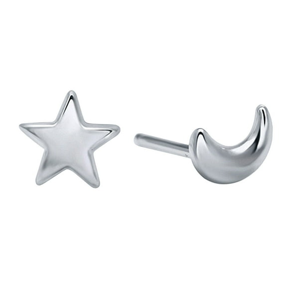 1 par de tachuelas para mujeres luna y pendientes estrellas aretes para niñas joyas de orejas femeninas