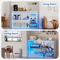 thumbnail image 5 of VKCC Curio Display Cabinet with Glass Door, RGB Coffee Bar with Charging Station, Sideboard with for Living Room Kitchen Bar, White, 5 of 9