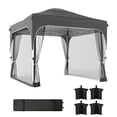thumbnail image 1 of Outsunny 10x10ft Pop Up Canopy Tent, Central Lock Outdoor Screen Party Tent, 1 of 10