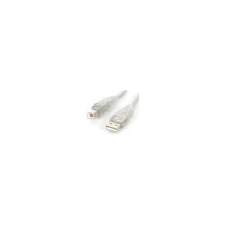 UPC: 0065030795883 | StarTech.com USB2HAB6T Transparent Transparent USB 2.0 Cable – A to B