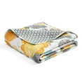 thumbnail image 4 of Lush Decor Layla Floral Cotton Reversible Throw, 60x50, Orange/Blue, Single, 4 of 5
