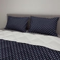 thumbnail image 2 of Anchor Comforter & Sham Bedding Set, Pattern with Small White Anchors and Little Red Hearts Romantic Vacation, 3 pcs Duvet Set Microfiber Filling Quilt, 5 Sizes, Black White Red, by Ambesonne, 2 of 4