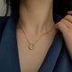 thumbnail image 3 of Collar llamativo en forma de U estilo herradura de acero inoxidable, 3 of 3