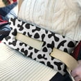 thumbnail image 3 of Cow Print Seat Belt Pillow for Post-Surgery Recovery Cute Farmhouse Design Mastectomy & Chemo Port Cushion, Black & White Cow Pattern (Country Style, Adjustable Straps), 3 of 7