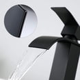 thumbnail image 2 of Grifo De Lavabo Negro-Grifo Mezclador De Baño-Grifo De Cascada Para Lavabo Sólido-Grifos De Super CalidadBlack. Afortunado Sencillez, 2 of 4