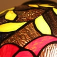 thumbnail image 5 of CHLOE Mariebelle Tiffany-Style Floral Stained Glass Table Lamp 16" Width, 5 of 9