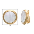 thumbnail image 4 of Yoursfs Imitation Egg Stone Round Clip on Earrings for Women Elegant Gold Plated Non Pierced Earrings Clipon Fashion Jewelry, 4 of 6
