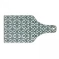 thumbnail image 1 of Black and White Cutting Board, Portuguese Azulejo Tiles Pattern with Monochrome Flowers European Design, Tempered Glass Cutting and Serving Board, Wine Bottle Shape, Black White, by Ambesonne, 1 of 1