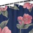 thumbnail image 3 of Pioneer Flower Floral Print Pattern Shower Curtain 72"x84" ,Bathroom Decorative Shower Curtains Set with 12 Hooks,Modern Waterproof Washable Shower Curtain, 3 of 6