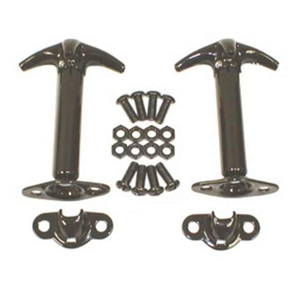 Rugged Ridge by RealTruck Hood Catch Kit for Jeep CJ & Wrangler YJ | Black | 11210.01 | Compatible with 1941-1995 Jeep CJ & Wrangler YJ