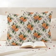 thumbnail image 3 of Orange Lemon Outdoor Waterproof Pillow Covers, Purple Flower Vintage Country Plant Summer Decorative Square Throw Pillowcase Sofa Cushion Sham for Patio/Couch/Chair, 20"x20" 2 Pack, 3 of 8