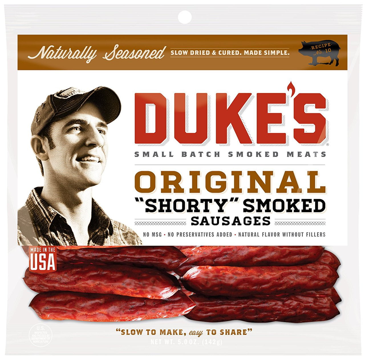 (Price/Case)Duke'S Original Recipe Smoked Shorty Sausages 5 Ounces Per