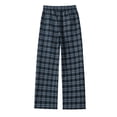 thumbnail image 4 of Women's Wide - Leg Plaid Pants - Drawstring Elastic, High - Waisted, with Pockets, 4 of 4