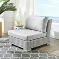 thumbnail image 2 of Lounge Chair, Sunbrella, Rattan, Wicker, Grey Gray, Modern Contemporary Urban Design, Outdoor Patio Balcony Cafe Bistro Garden Furniture Hotel Hospitality, 2 of 9