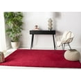 thumbnail image 3 of SAFAVIEH August Carlene Solid Plush Shag Area Rug, Red, 4' x 4' Square - Modern Design, Red, Non-Shedding & Easy Cleaning, Ultra Plush Thick Pile, Ideal for Living Room, Bedroom, 3 of 10