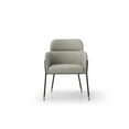 thumbnail image 2 of Whiteline DAC1842P-LGRY Faux Leather Modern Living Heidi Dining Armchair, Light Grey, 2 of 7