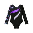 thumbnail image 5 of YiZYiF Kids Girls Dance Gymnastics Outfit Performance Costume Leopard Print Patchwork Leotard with Metallic Shorts Night Pegasus 10, 5 of 7