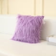 thumbnail image 1 of Mashaouyo Clearance Style Modern Simple Net Red Imitation Beach Wool Solid Color Long Hair Pillow Case Cushion, 1 of 3