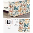 thumbnail image 3 of Butterfly Wrap Around Bed Skirts for King Bed 18" Drop,Bed Skirt with Adjustable Elastic Belt Dust Ruffle Bed Valance for Bedroom Hotel Retro Spring Leaves Country Aesthetic Flower Bed Frame Cover, 3 of 7