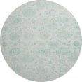 thumbnail image 2 of Addison Rugs Mayfield Premium Machine Washable Transitional Damask Turquoise Round Rug, 8' x 8', 2 of 6